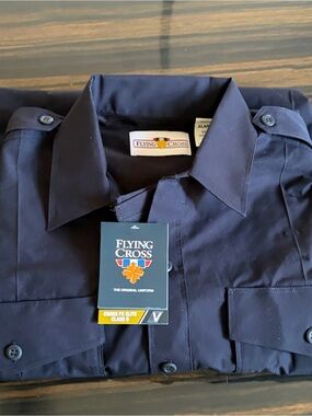 Flying Cross Men's Navy Short-Sleeve Uniform Polo